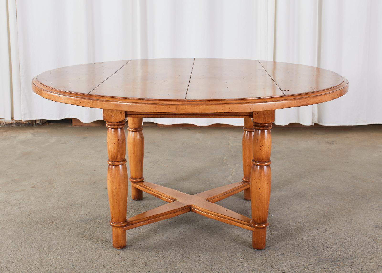 Country Provincial Style Round Pine Dining Table 9