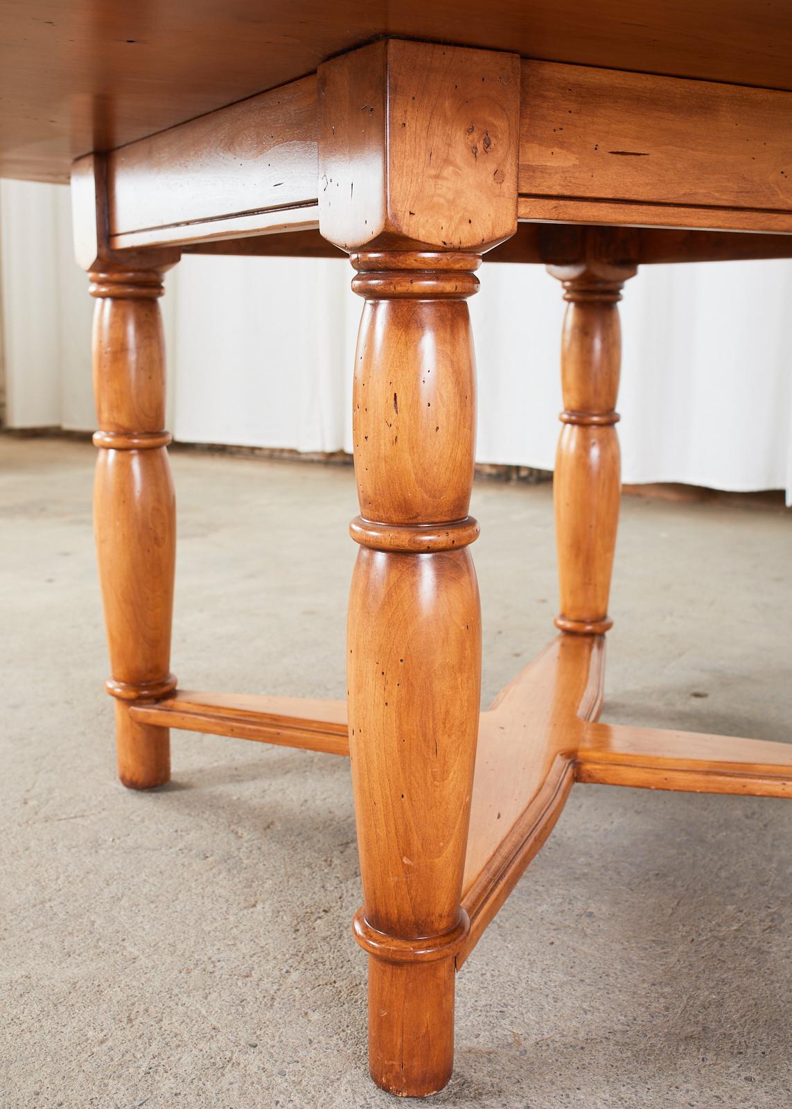 Country Provincial Style Round Pine Dining Table 1