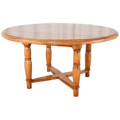 Country Provincial Style Round Pine Dining Table
