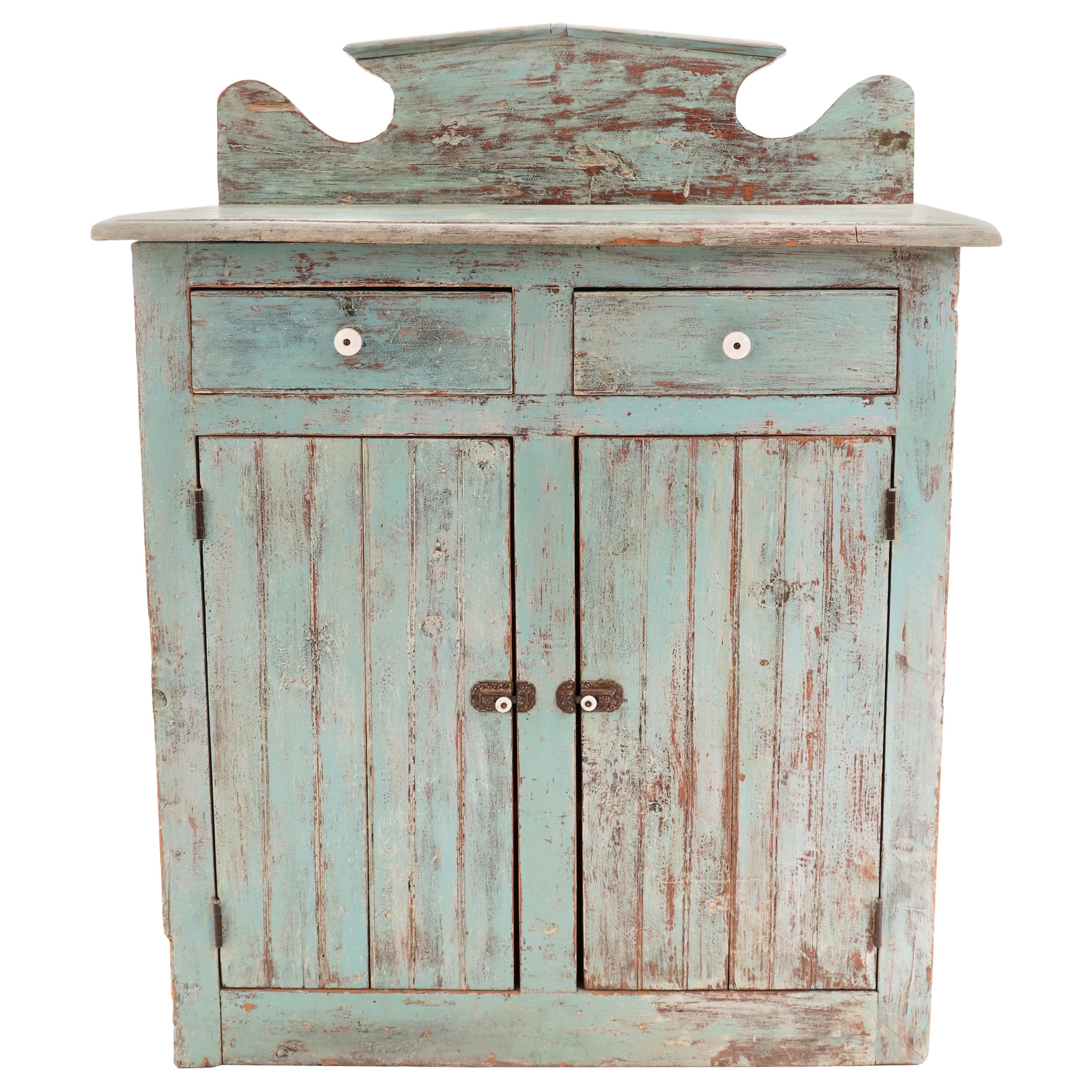 Country Rustic Blue Ontario Cabinet