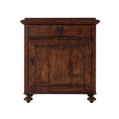 Country Rustic Oak Bedside Table
