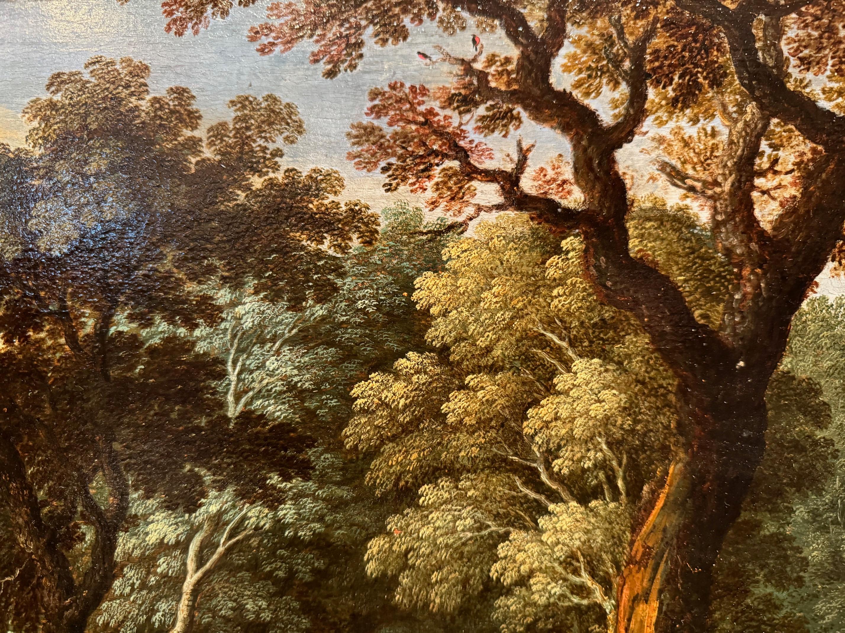 Country scene, oil on panel, Flanders 17th century For Sale 3