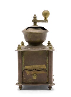 Country Small Brass Coffee Grinder