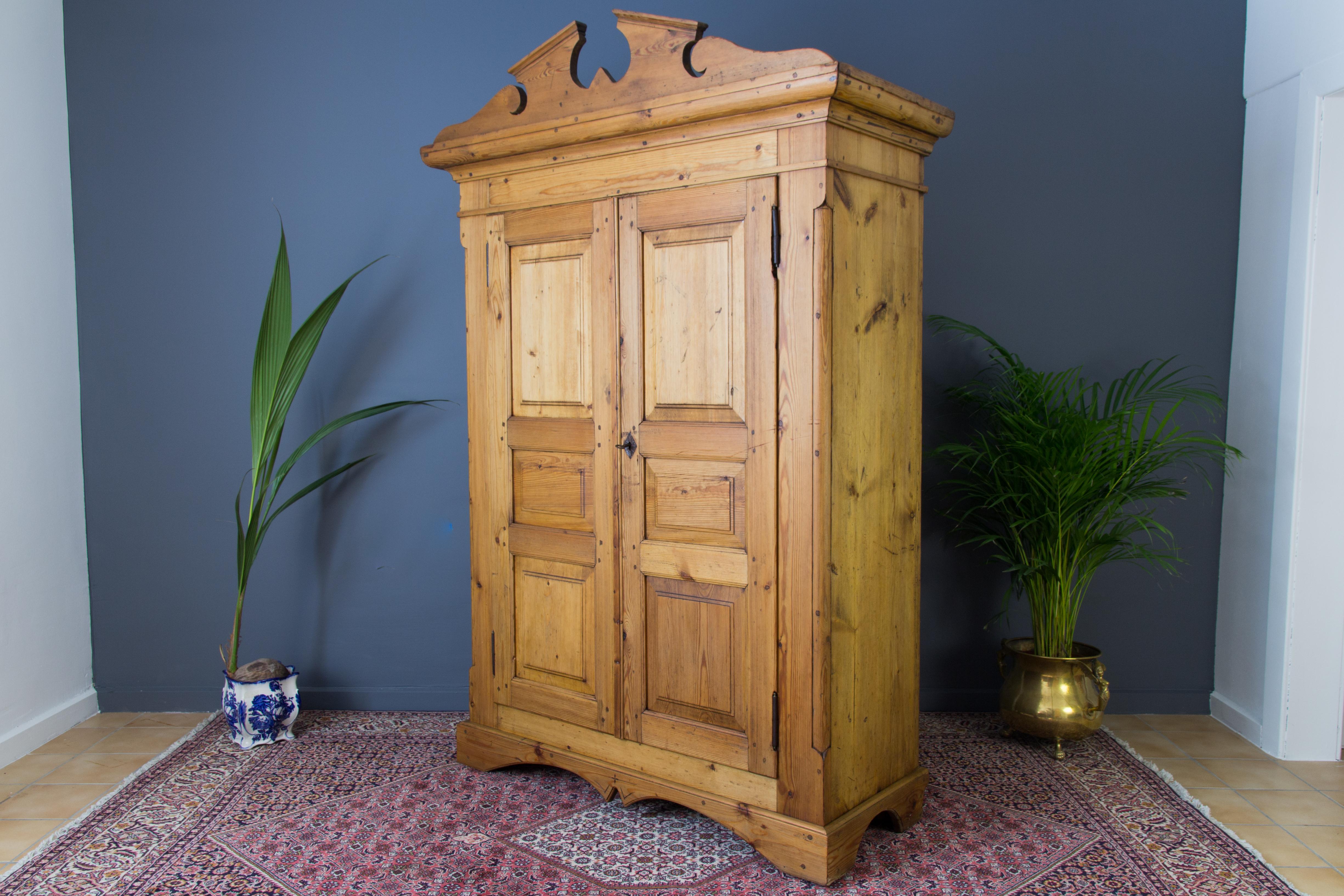 Country Style Baltic Pine Two-Door Armoire 2
