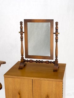 Espejo de afeitar de latón estilo rústico y arce colonial ¡Menta!