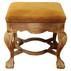 Country Style Carved Ball & Claw Foot Bench
