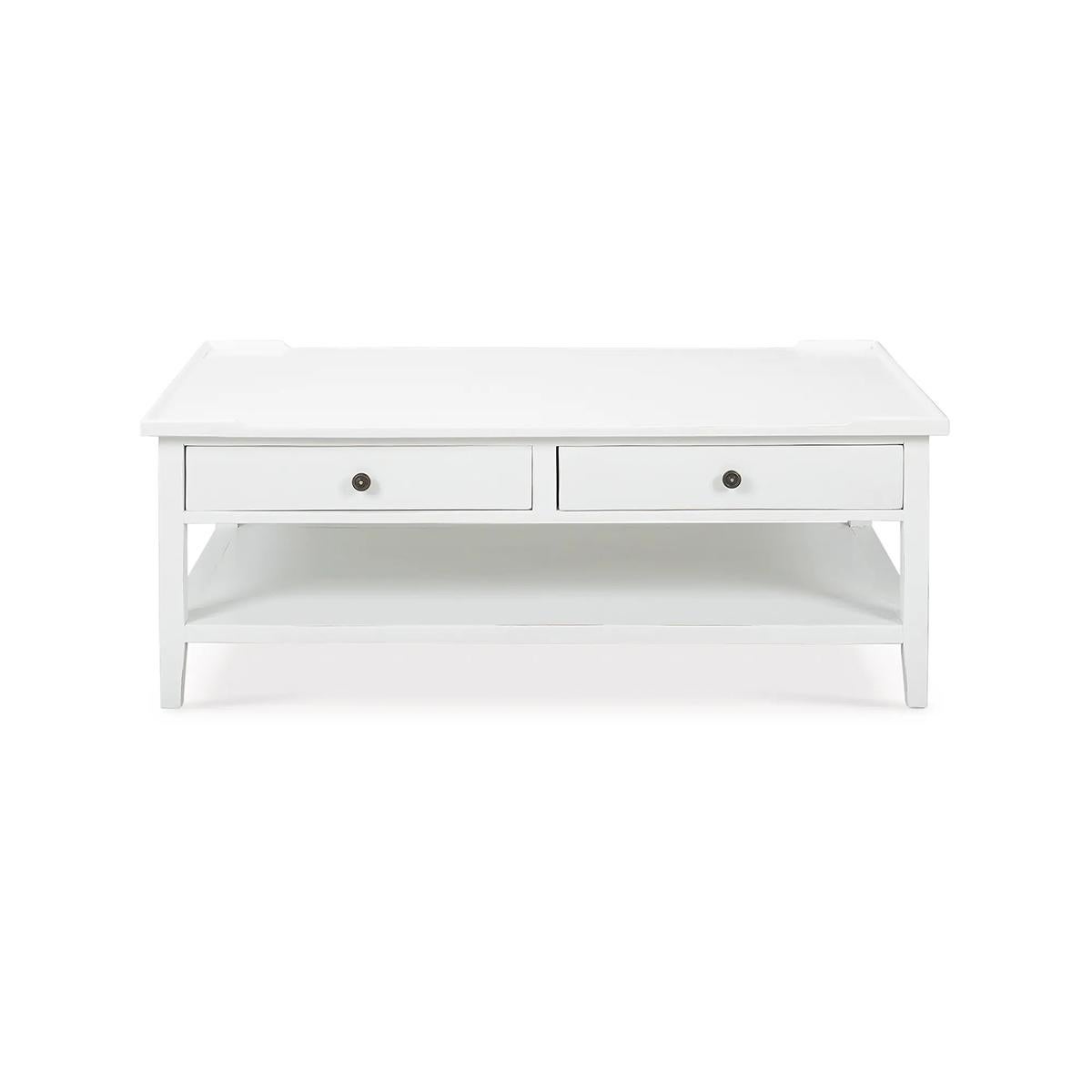 Country Table basse de style campagnard en blanc architectural en vente