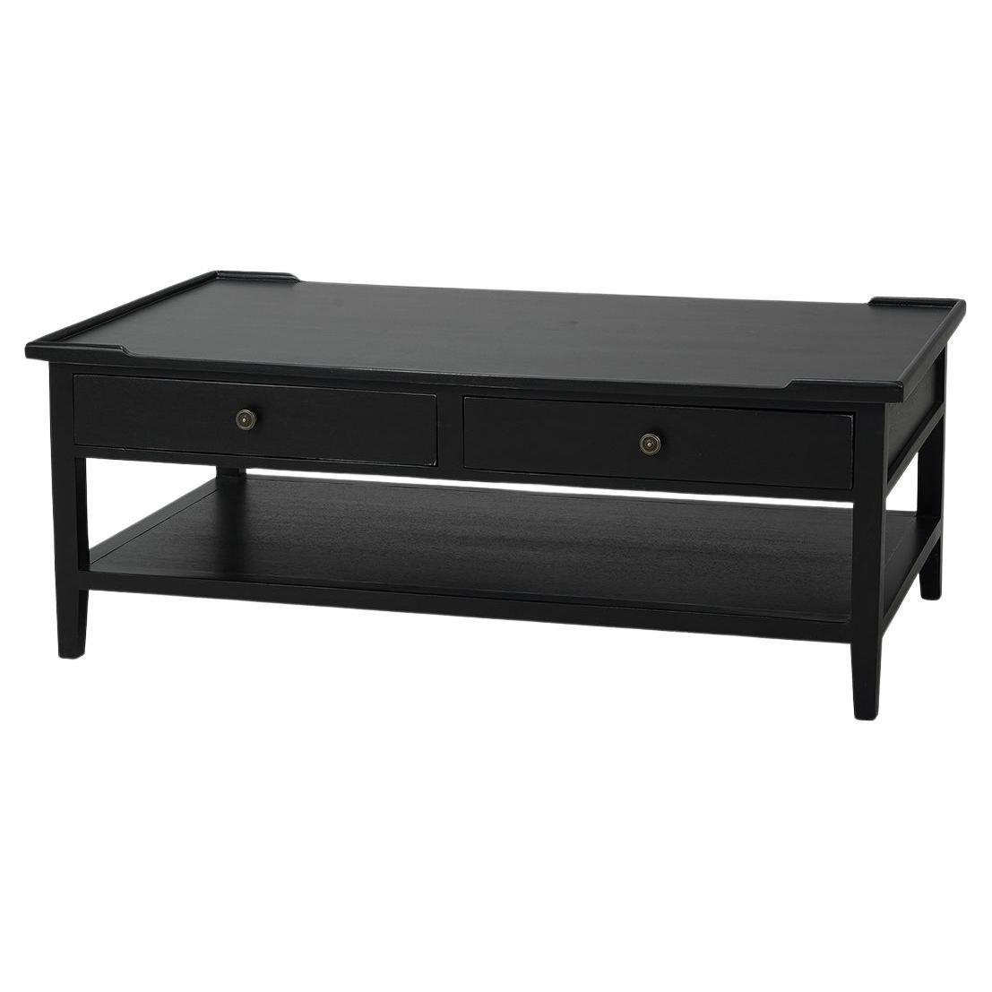 Table basse de style campagnard Batavia noire