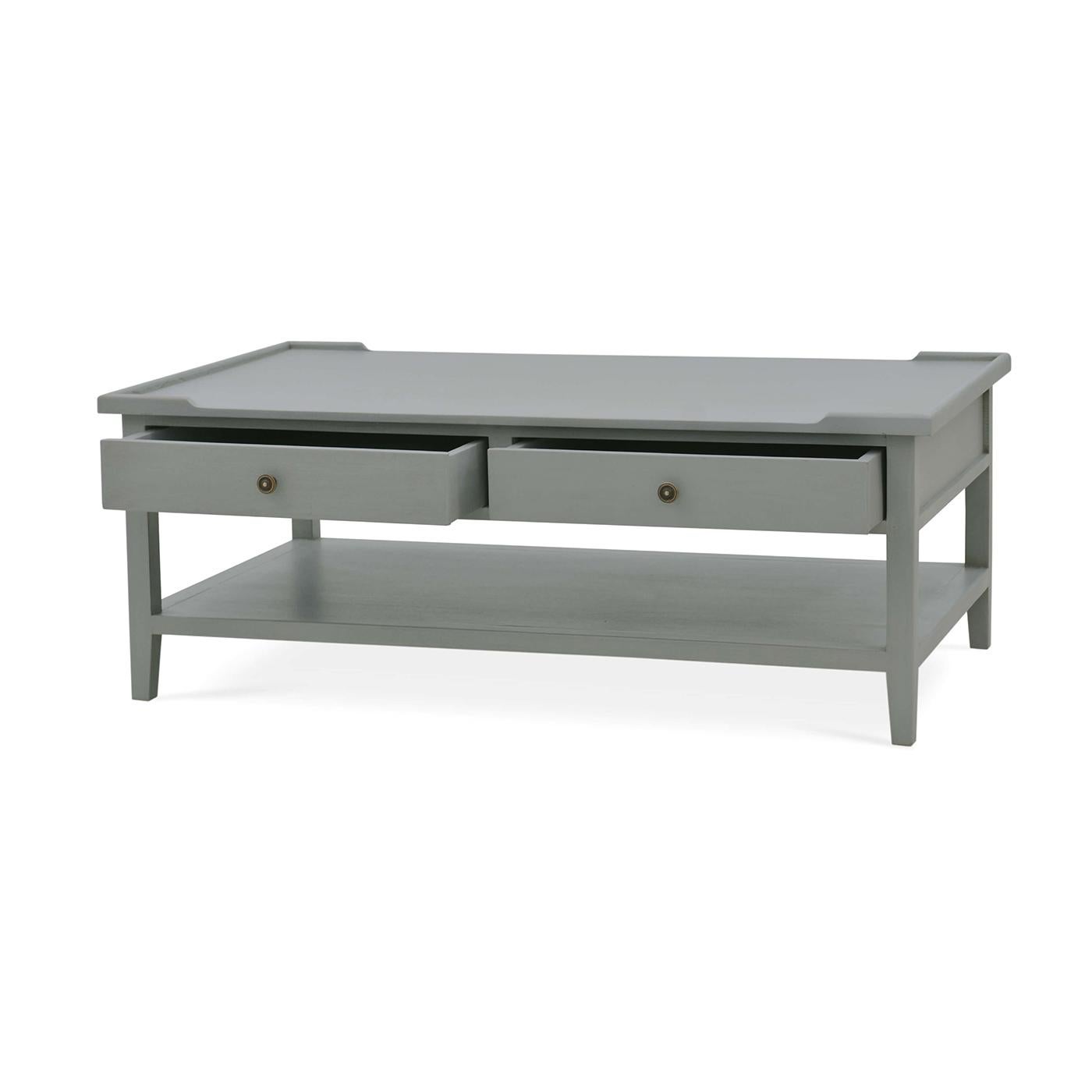Country Table basse de style campagnard gris Charleston en vente