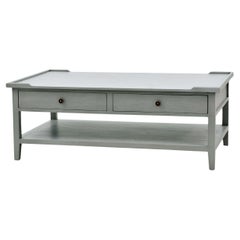 Table basse de style campagnard gris Charleston