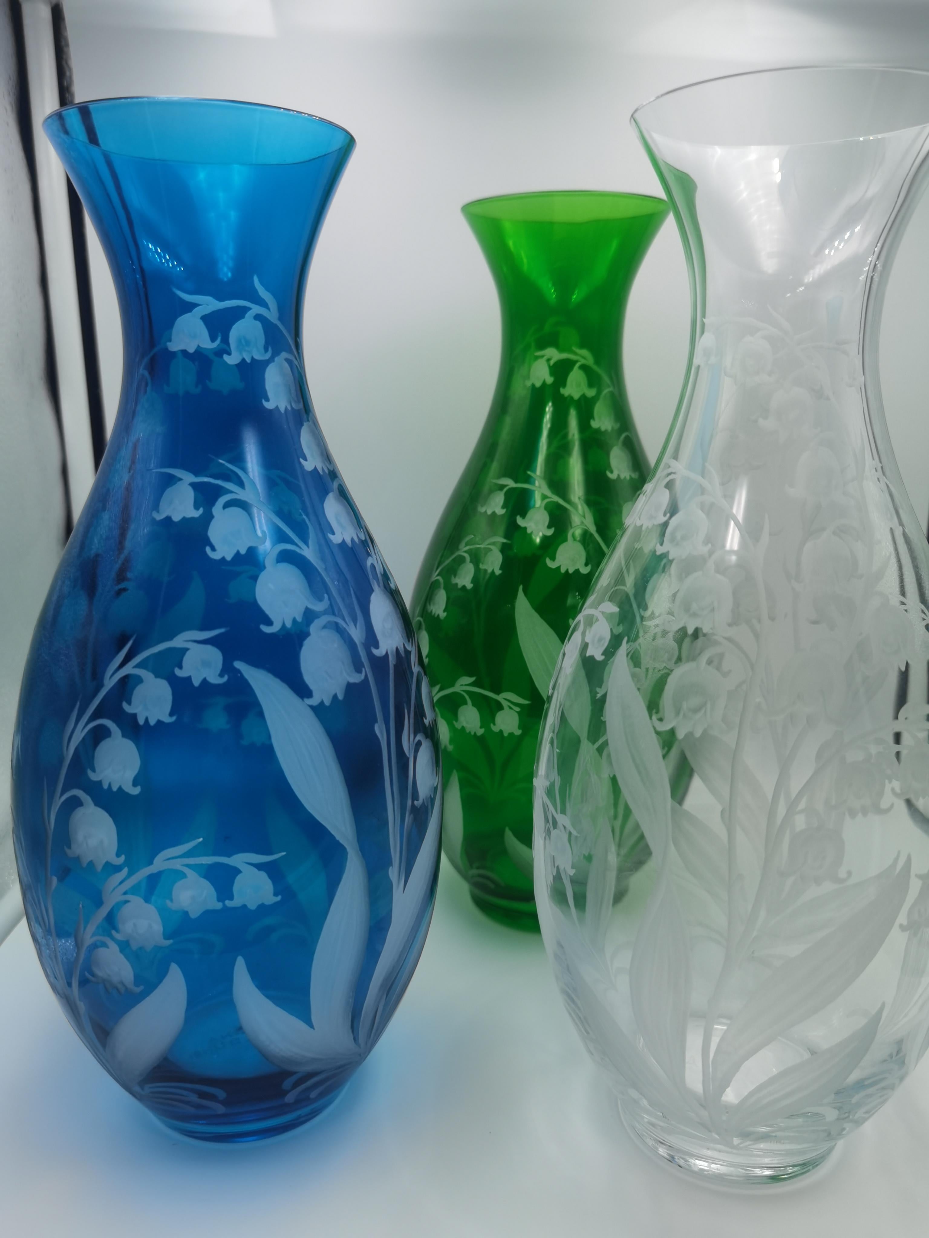 Hand-Crafted Country Style Crystal Glass Carafe Handblown Sofina Boutique Kitzbühel For Sale
