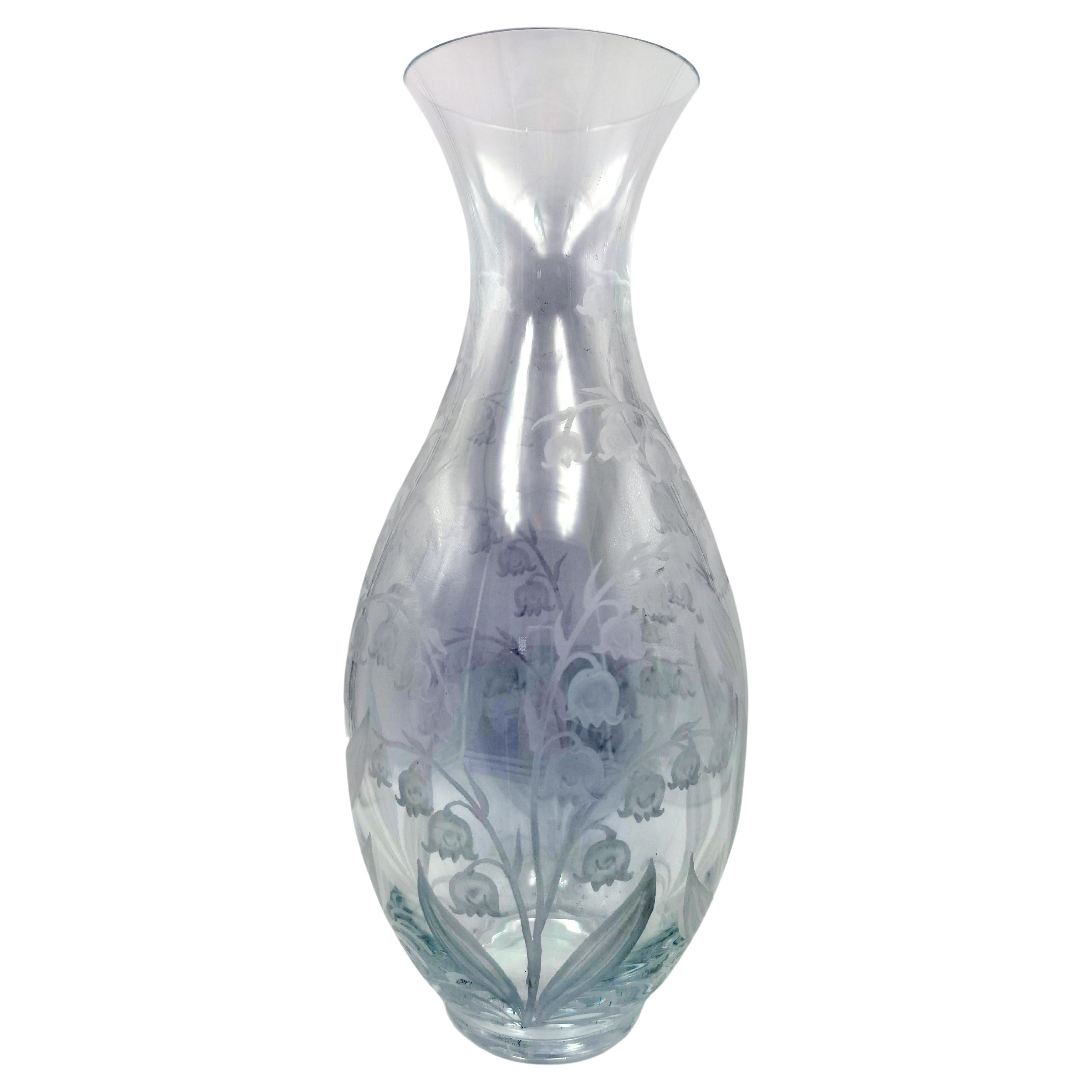 Country Style Crystal Glass Carafe Handblown Sofina Boutique Kitzbühel For Sale