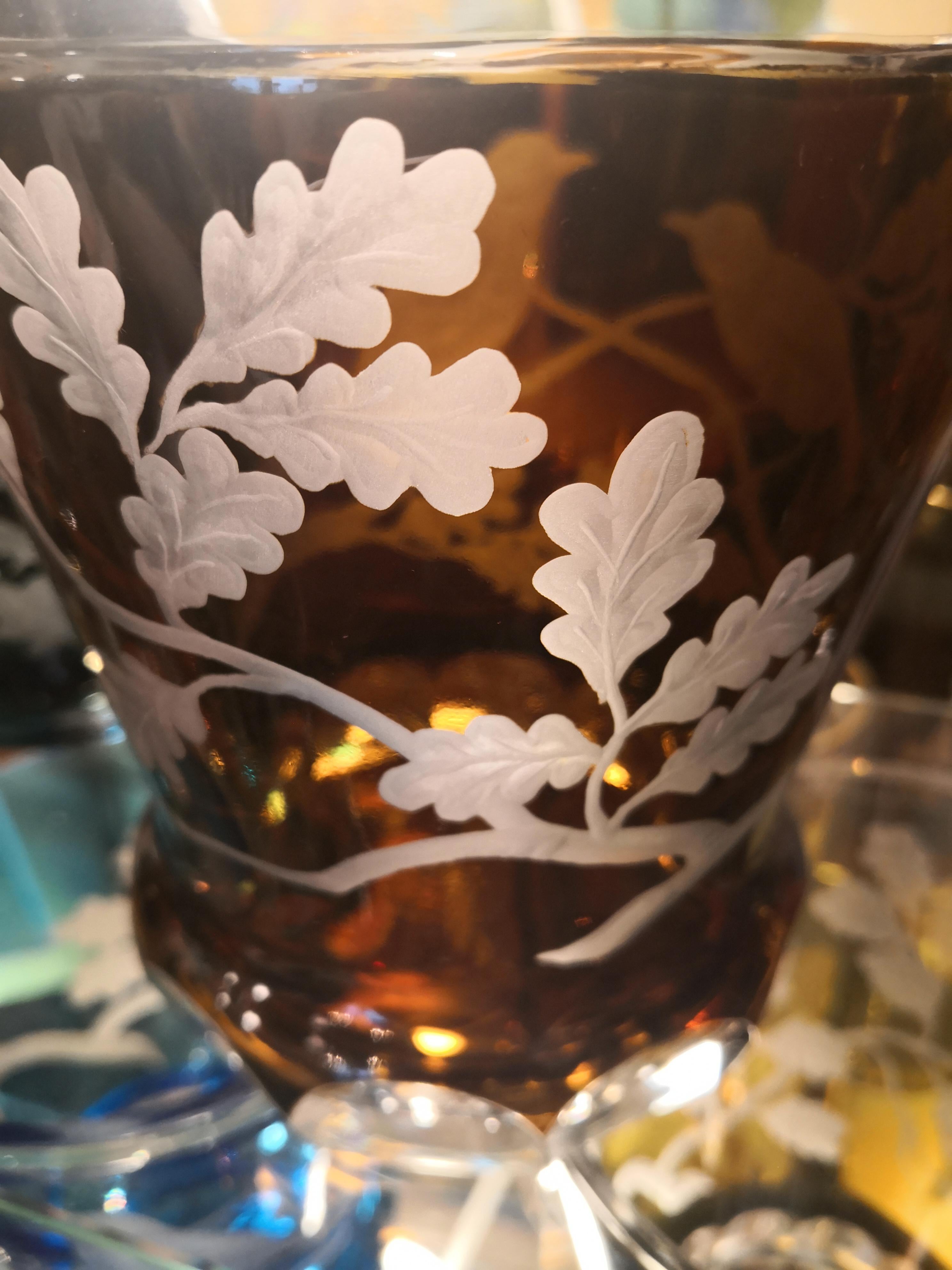 Cristal Décoration d'oiseaux à laterne en cristal soufflé à la main de style campagnard  Sofina Boutique Kitzbuehel en vente
