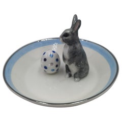 Country Style Easter Bowl Porcelain with Hare Figure Sofina Boutique Kitzbuehel