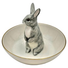 Country Style Easter Bowl Porcelain with Hare Figure Sofina Boutique Kitzbuehel