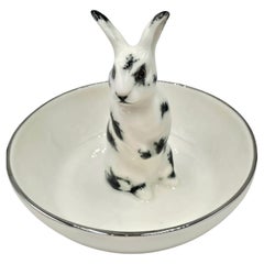 Country Style Easter Bowl Porcelain with Hare Figure Sofina Boutique Kitzbuehel
