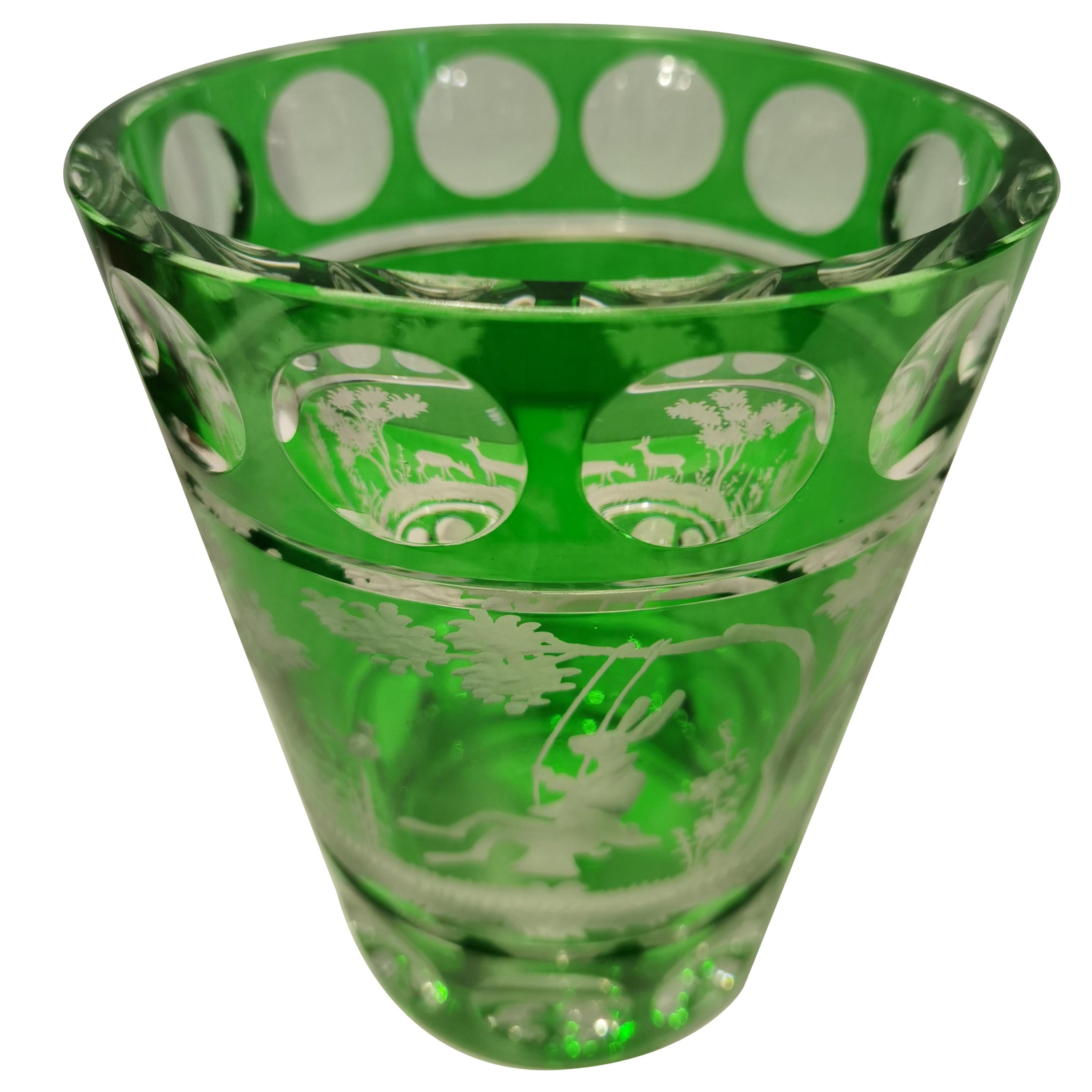 Vase en cristal soufflé à la main de style campagnard de l'époque de Pâques, Sofina Boutique Kitzbhel