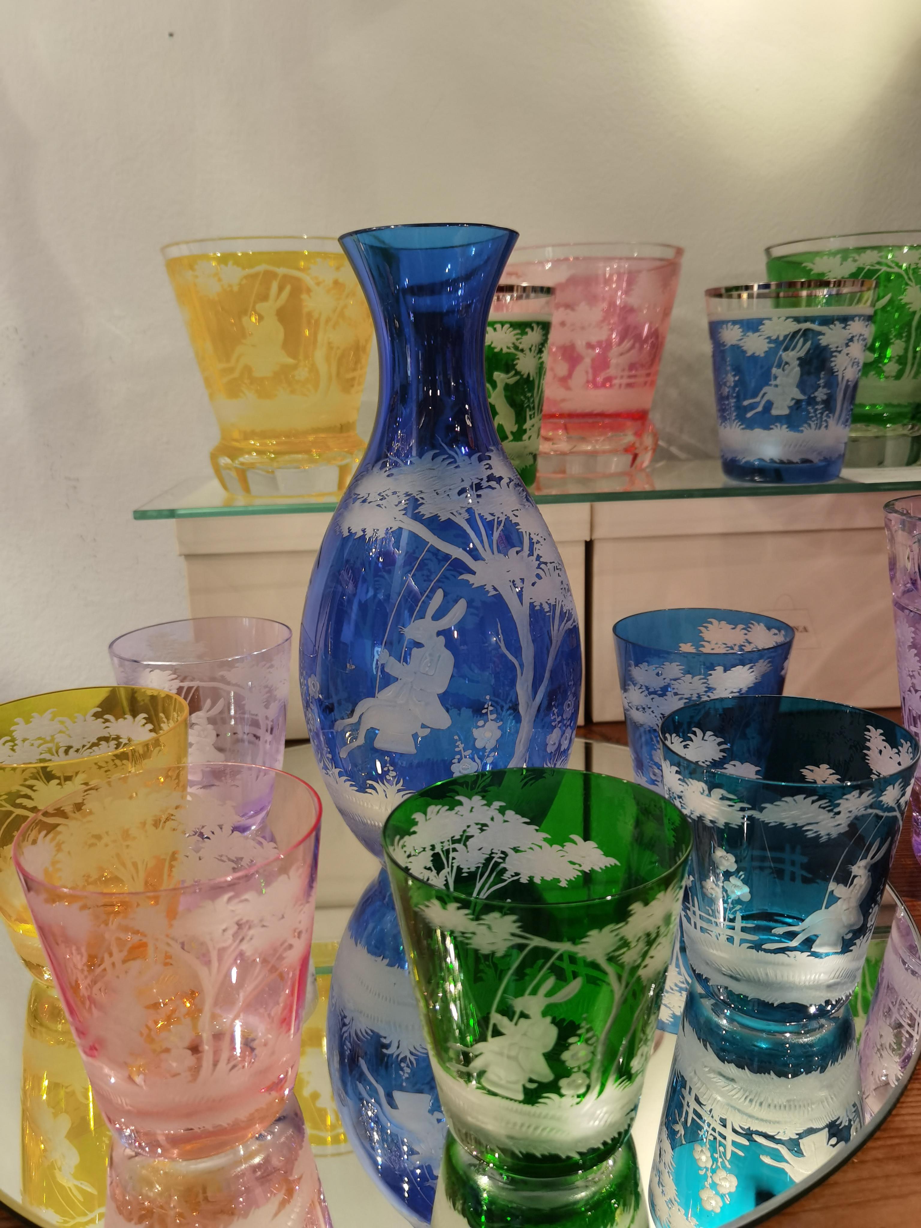 Ensemble de six gobelets en verre bleu de style campagnard Easter de Sofina Boutique Kitzbuehel Neuf - En vente à Kitzbuhel, AT