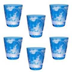 Country Style Easter Set of Six Glass Tumbler Blue Sofina Boutique Kitzbuehel
