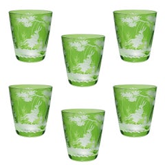 Country Style Easter Set of Six Glass Tumbler Green Sofina Boutique Kitzbuehel