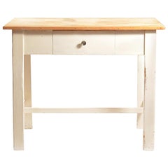 Country Style Farm Table with Drawer, Czechoslovakia, circa 1950s