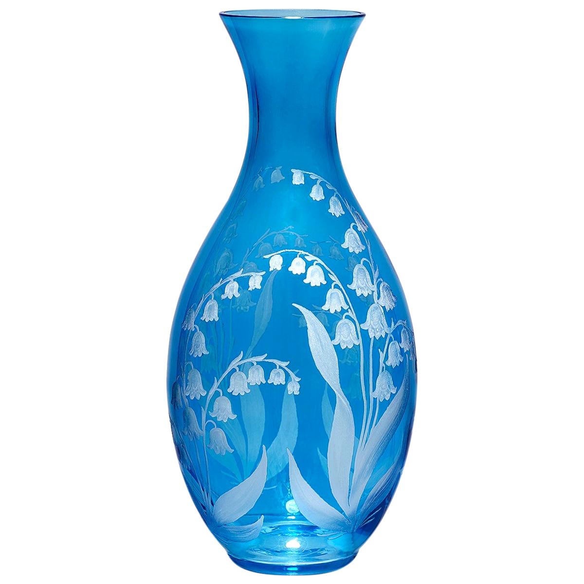 Carafe en cristal allemande de style rustique Bleu Sofina Boutique Kitzbuehel