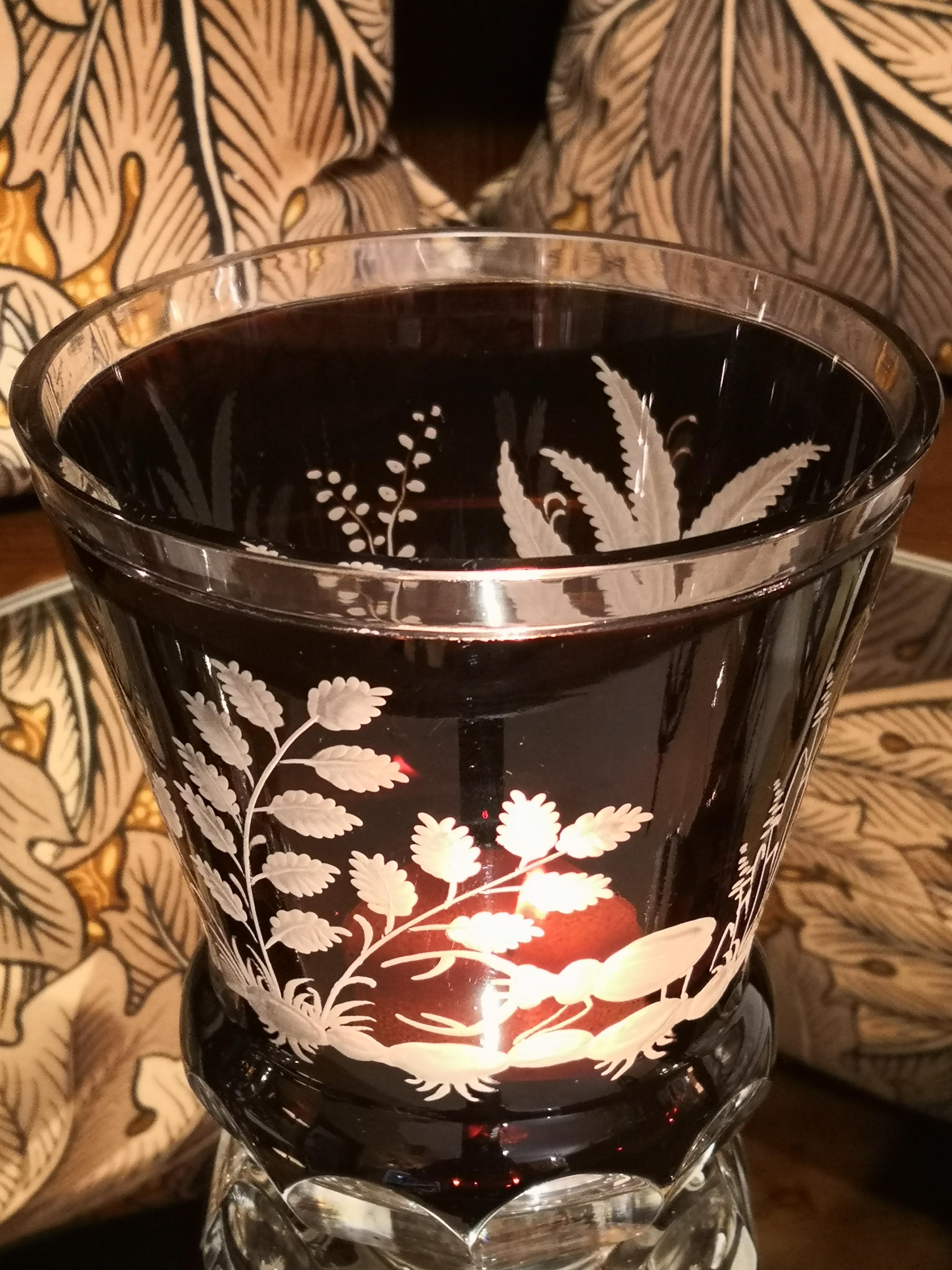Country Style Hand Blown Crystal Laterne Brown Glass Sofina Boutique Kitzbuehel In New Condition For Sale In Kitzbühel, Tirol