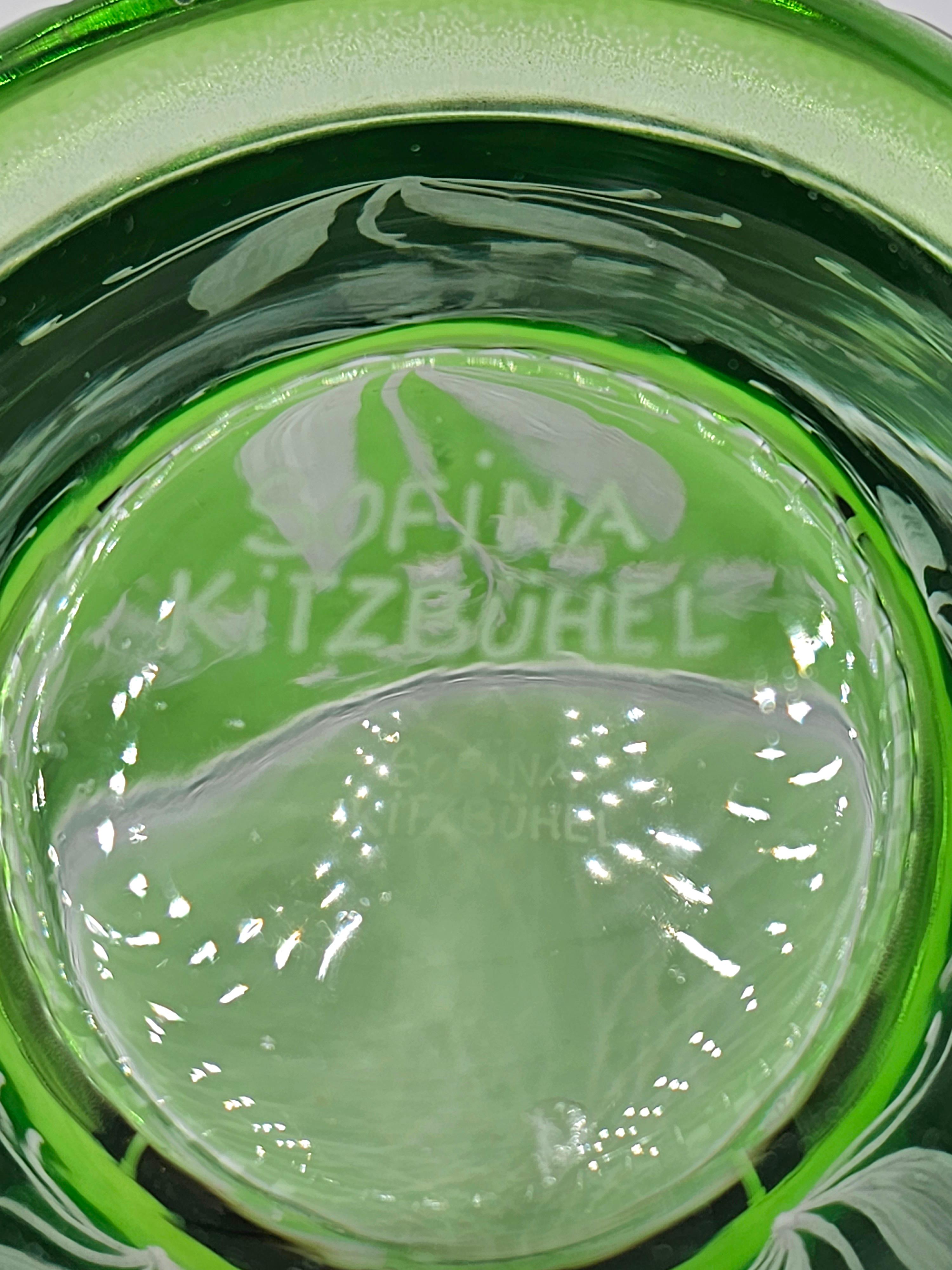 Landhausstil mundgeblasenes Kristall Laterne Grünglas Sofina Boutique Kitzbühel (Deutsch) im Angebot