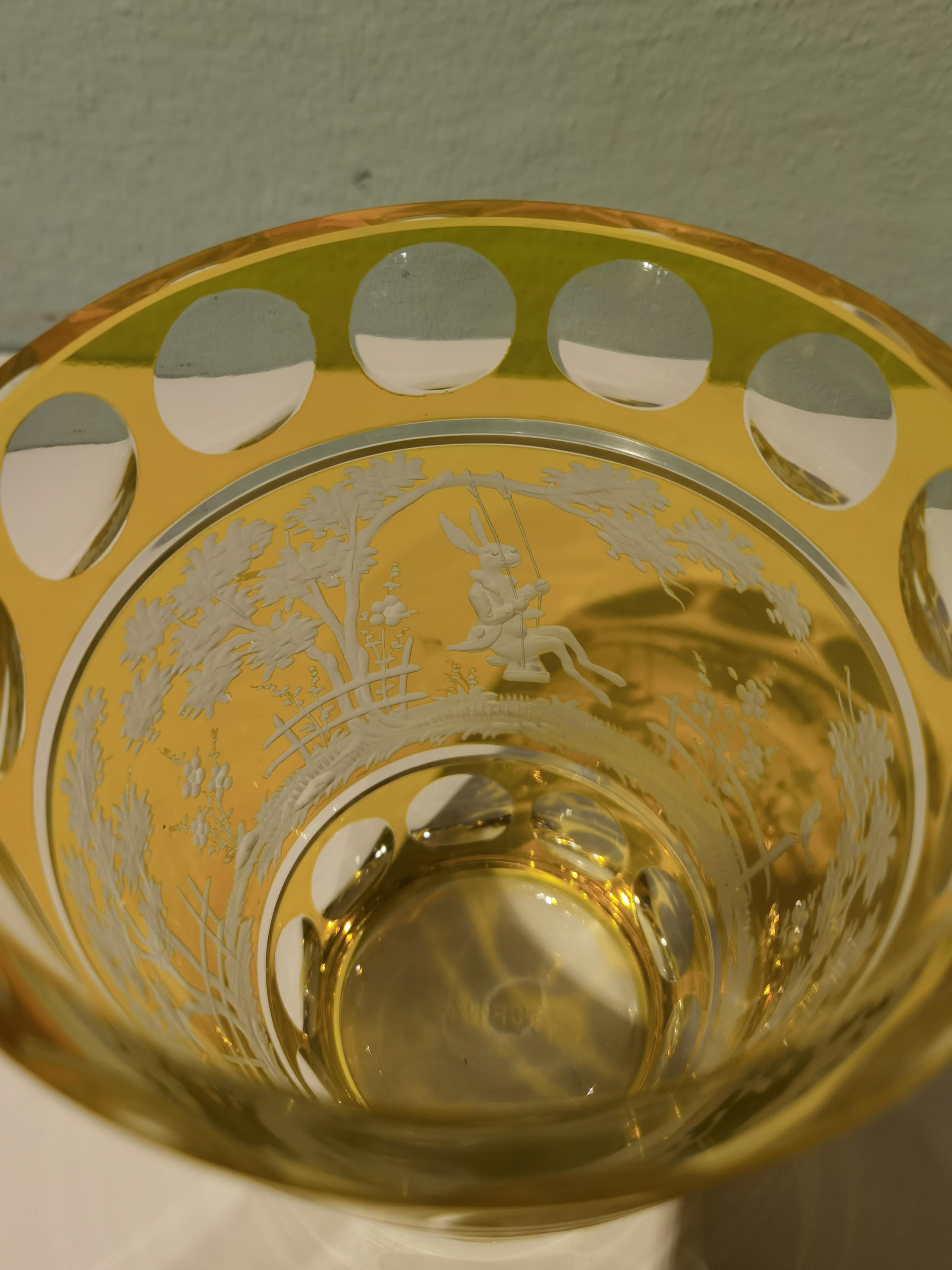 Allemand Style campagnard  Vase en cristal Lapin de Pâques Sofina Boutique Kitzbühel en vente