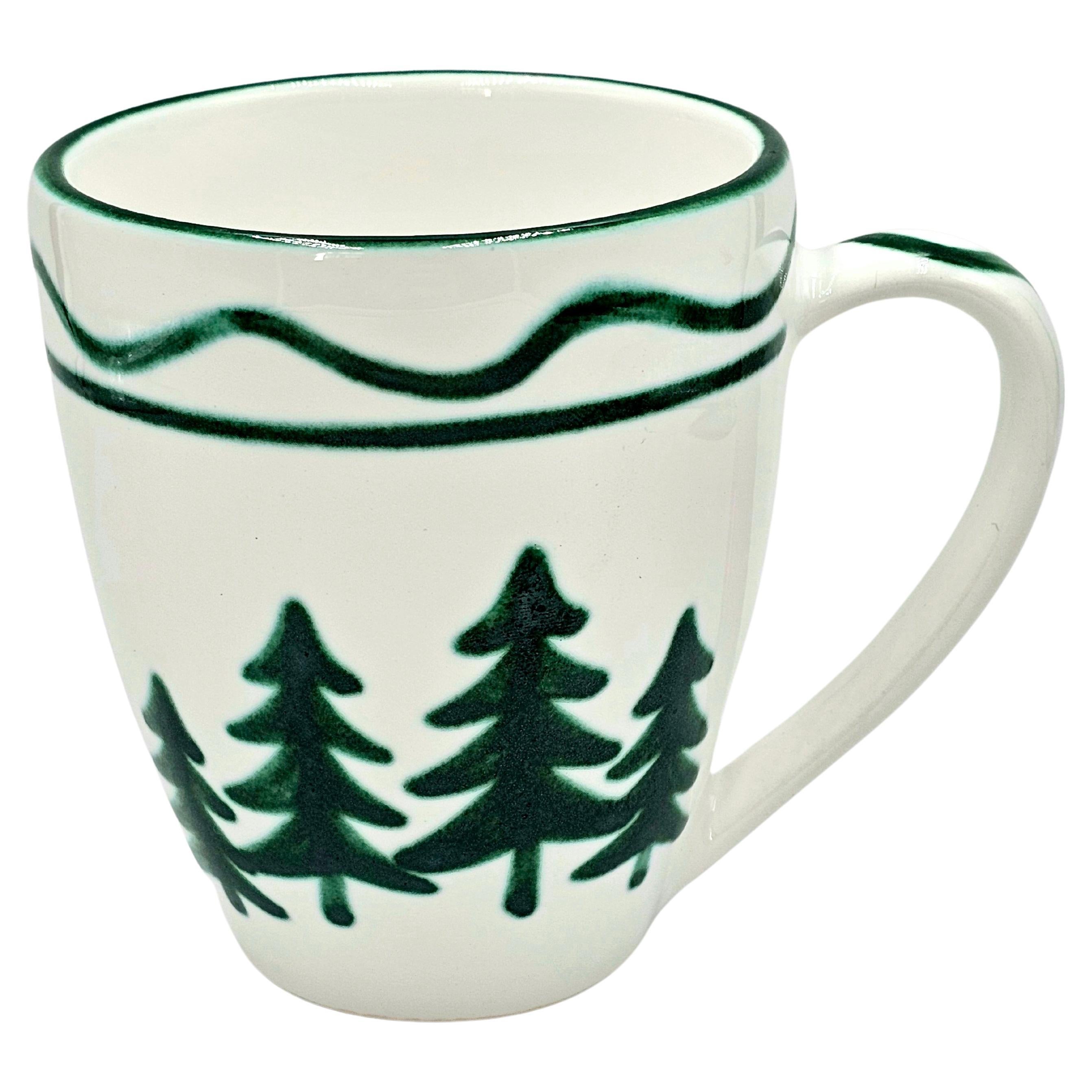Black Forest Hand-Painted Pottery Mug Sofina Boutique Kitzbühel Austria For Sale