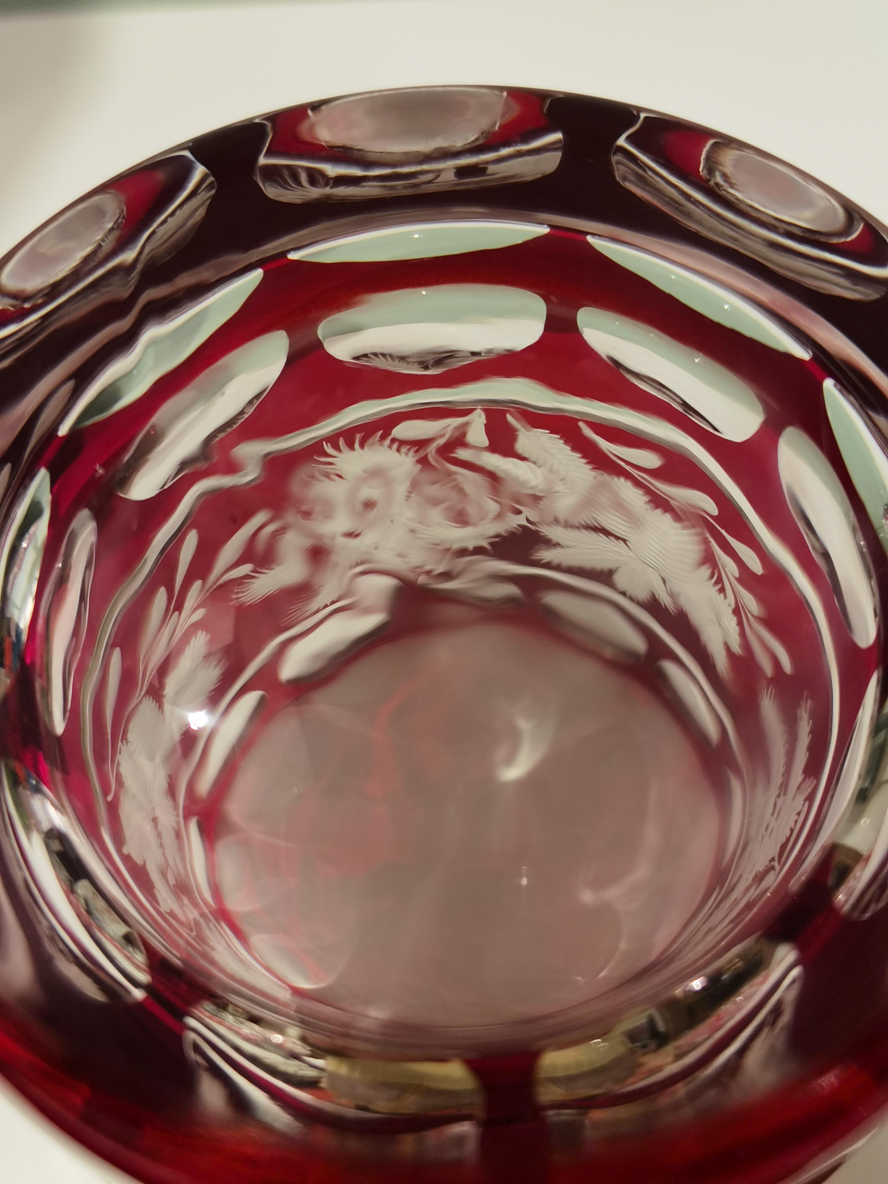 Rustikale mundgeblasene Kristallvase im Landhausstil mit Xmas-Dekor Sofina Boutique Kitzbhel (Deutsch) im Angebot