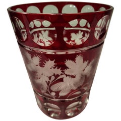 Rustikale mundgeblasene Kristallvase im Landhausstil mit Xmas-Dekor Sofina Boutique Kitzbhel