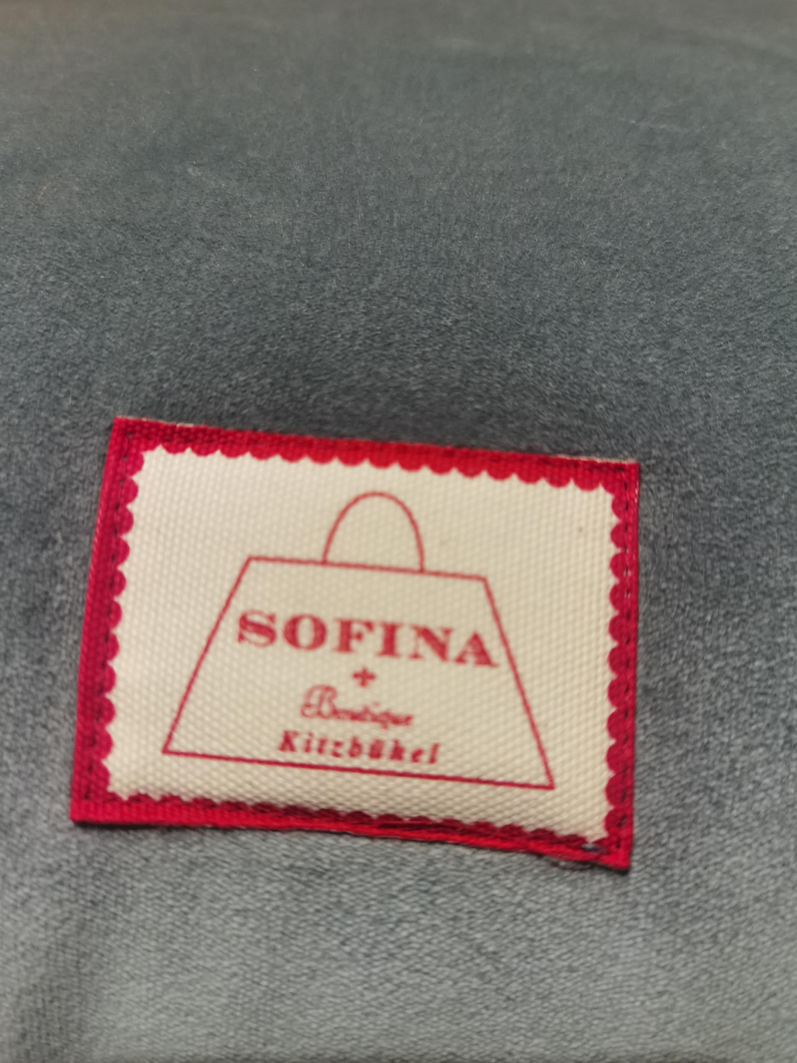 Austrian Country Style Handmade Cushion Velvet Sofina Boutique Kitzbuehel For Sale