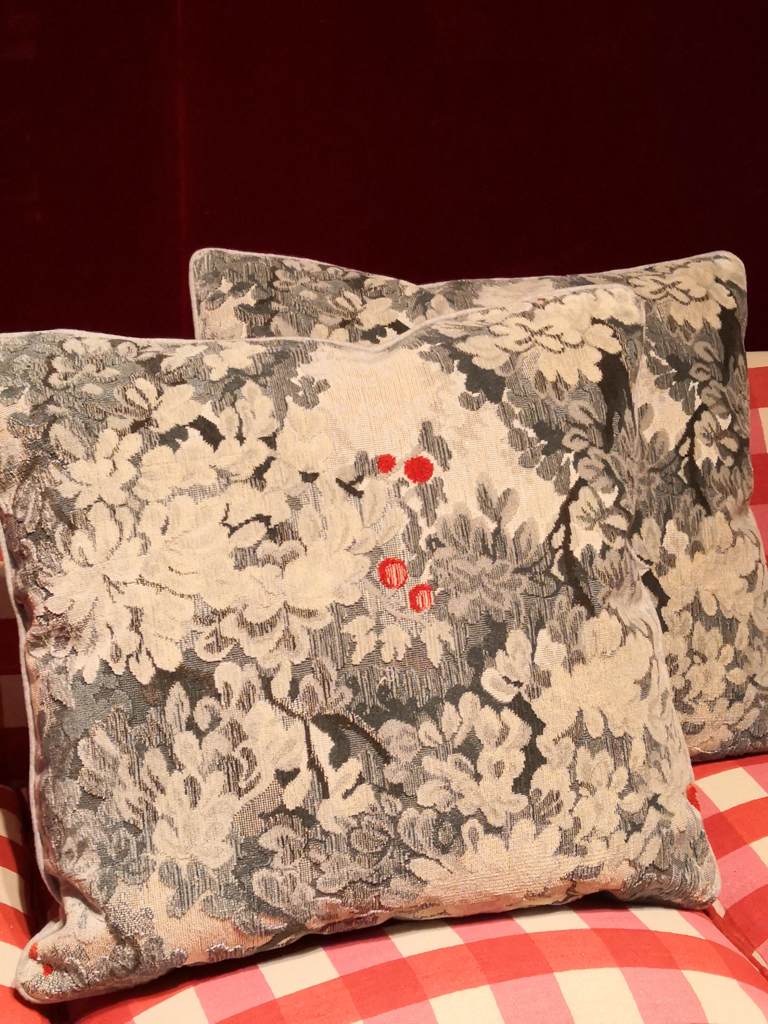 Contemporary Country Style Handmade Cushion Velvet Sofina Boutique Kitzbuehel For Sale