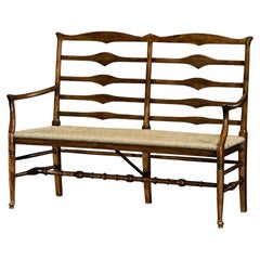 Country Style Ladder Back Bench