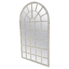 Country Style Large Dome Shape 47x79" Wall Mirror Distressed Finish Wood Country Style Large Dome Shape 47x79" Wall Mirror Distressed Finish Wood