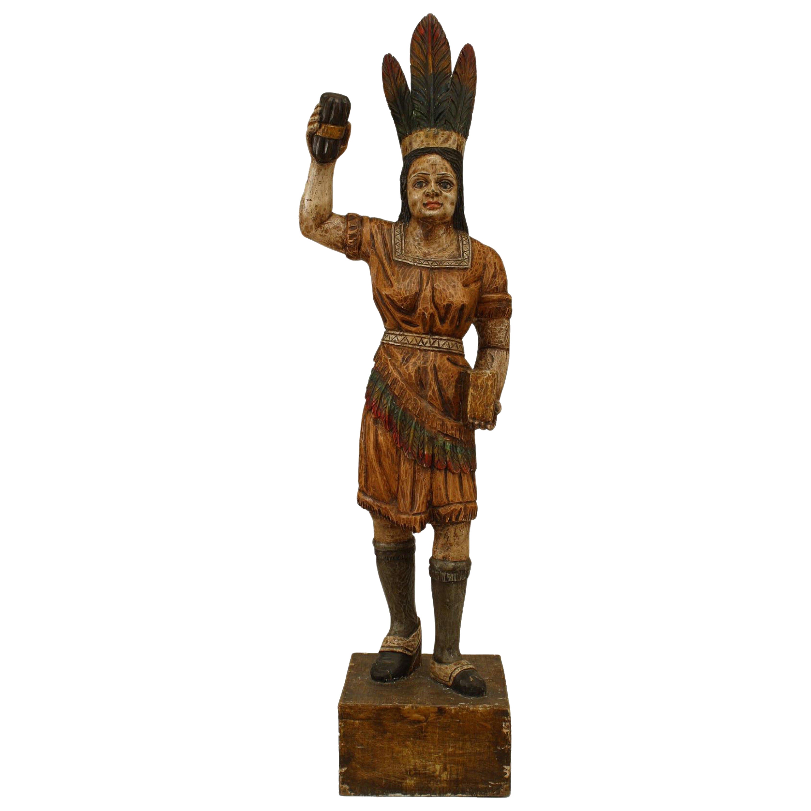 Country Style Native American Figure For Sale