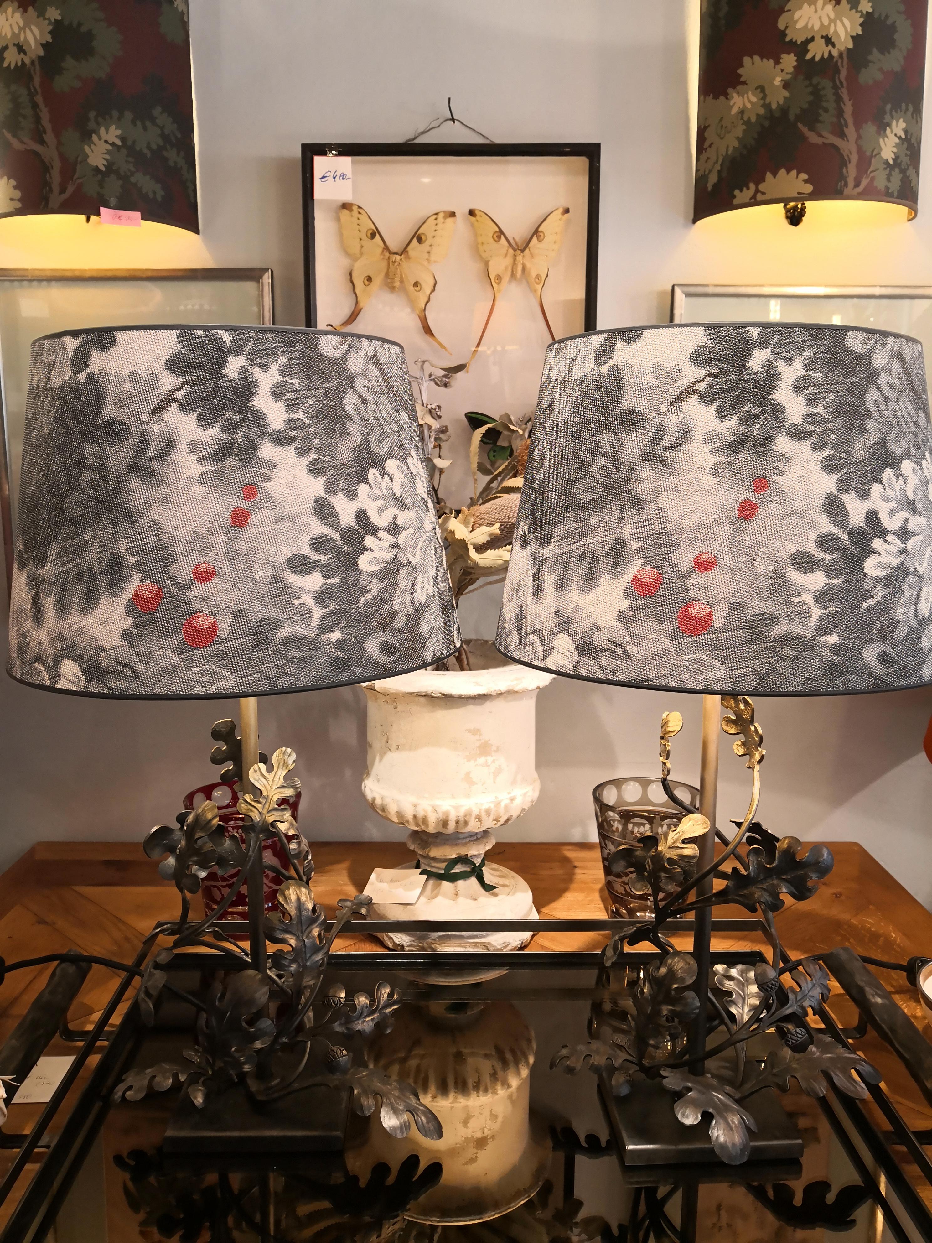 Landhausstil Paar Tischlampen Handmade Iron Sofina Boutique Kitzbühel (Eisen) im Angebot