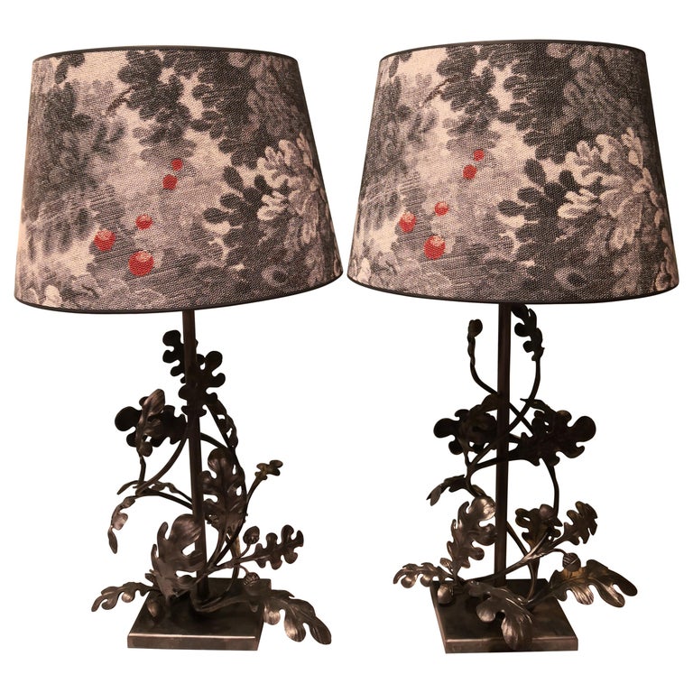 Country Style Pair Of Table Lamps Handmade Iron Sofina Boutique Kitzbuehel For Sale At 1stdibs