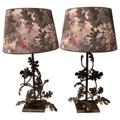 Coppia di lampade da tavolo in stile country realizzate a mano in ferro Sofina Boutique Kitzbuehel