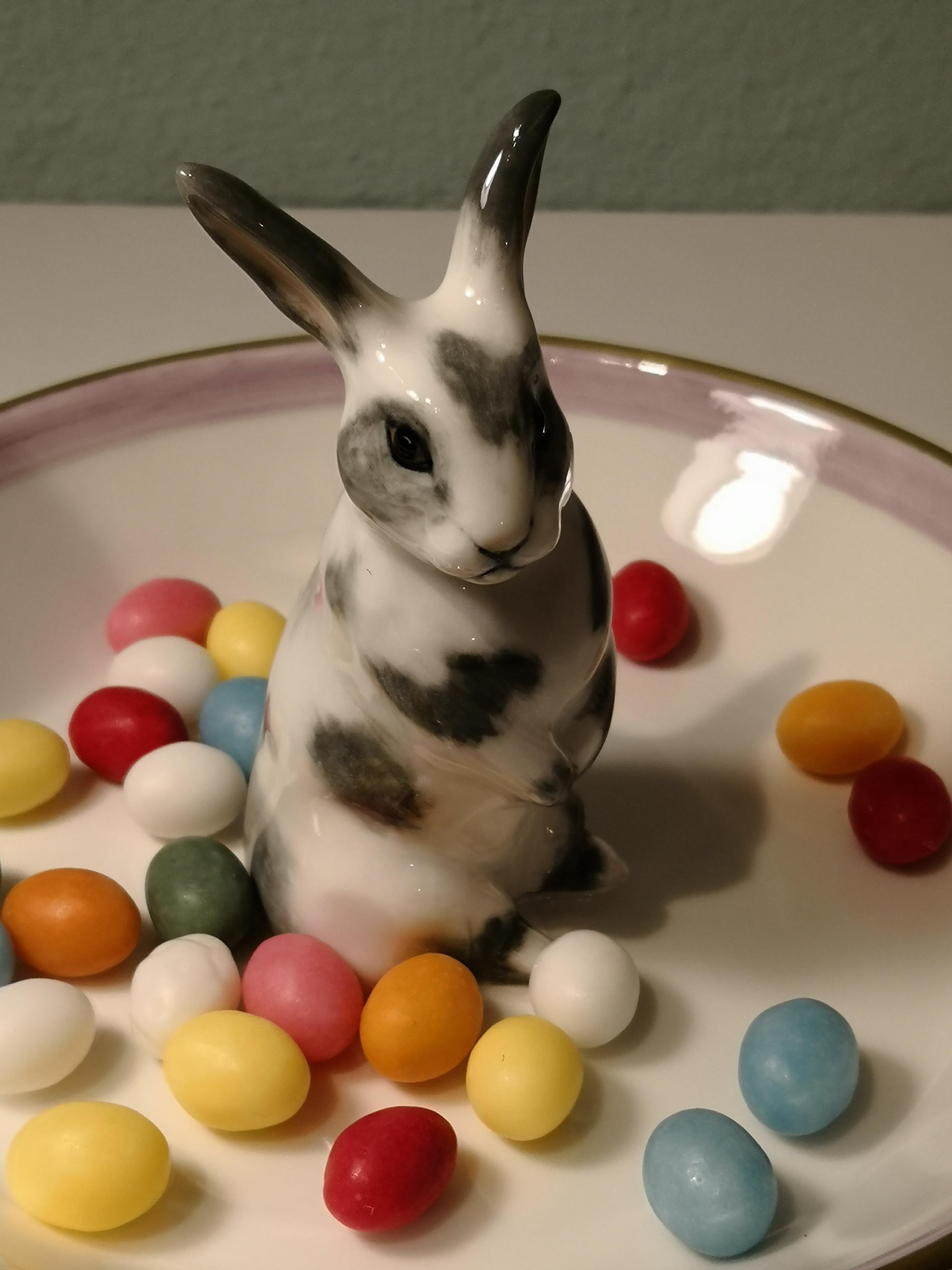 Porzellanschale im Landhausstil mit Easter Bunny-Figur Sofina Boutique Kitzbuehel (21. Jahrhundert und zeitgenössisch) im Angebot