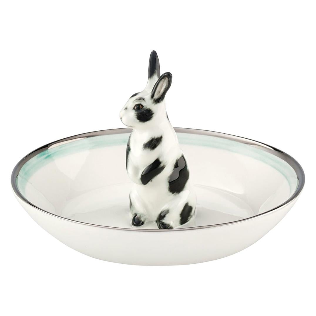Country Style Porcelain Bowl with Easter Hare Figure Sofina Boutique Kitzbuehel