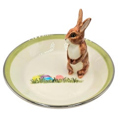 Vintage Country Style Porcelain Bowl with Easter Hare Figure Sofina Boutique Kitzbuehel