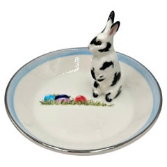 Vintage Country Style Porcelain Bowl with Easter Hare Figure Sofina Boutique Kitzbuehel