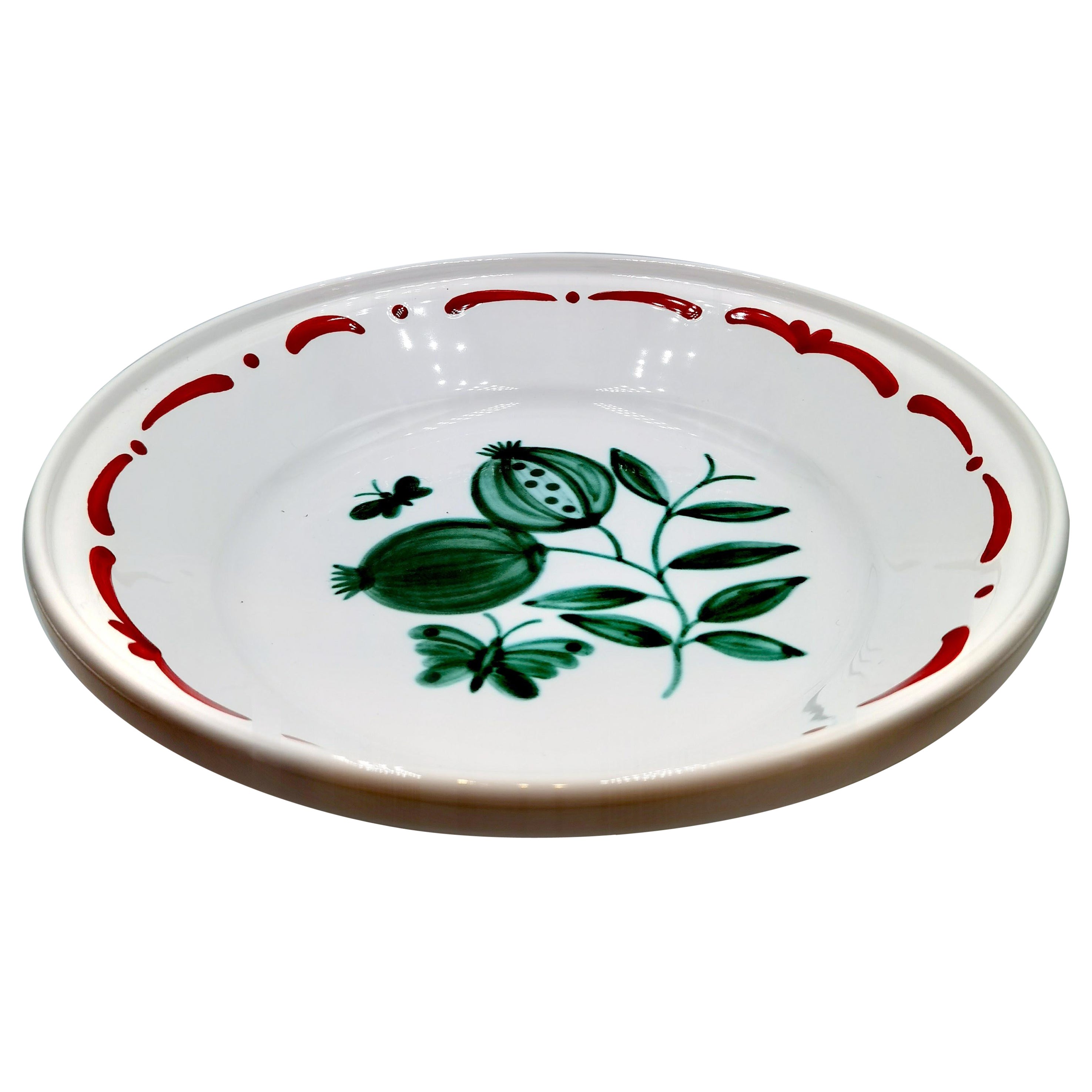 Plat en poterie de style campagnard peint à la main Sofina Boutique Kitzbhel Autriche