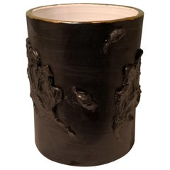 Jarrón de Cerámica Estilo Campestre Negro Hecho a Mano Sofina Boutique Kitzbuehel