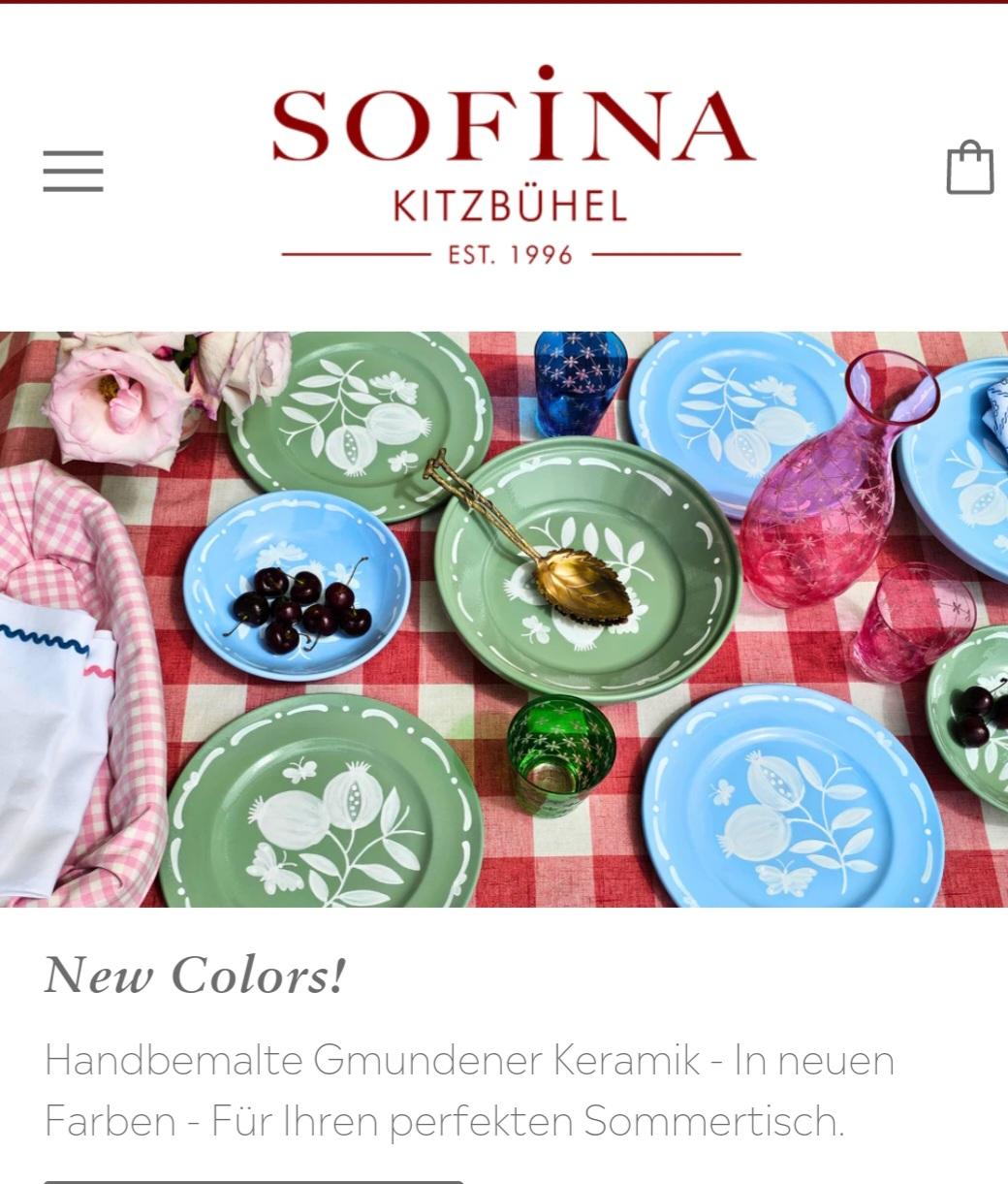 Sechser-Set Keramikteller im Landhausstil Grün Sofina Boutique Kitzbühel (21. Jahrhundert und zeitgenössisch) im Angebot