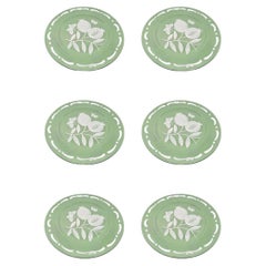 Juego de seis platos de cerámica estilo campestre Verde Sofina Boutique Kitzbühel