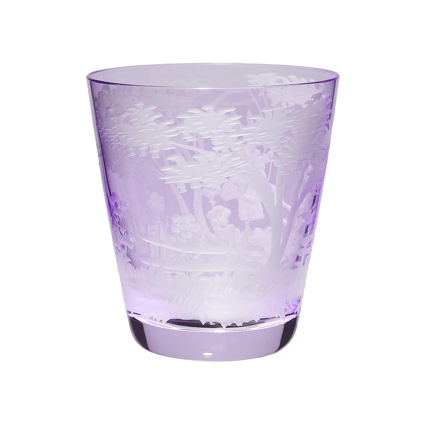 Country Ensemble de six gobelets en verre violet Sofina Boutique Kitzbuehel en vente