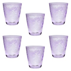 Landhausstil Ostern Set von sechs Glas Becher lila Sofina Boutique Kitzbühel